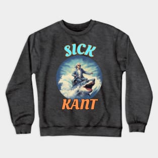 Sick Kant - Immanuel Kant, Philosopher AI Design - Australian Bogan Fun, Sharks Crewneck Sweatshirt